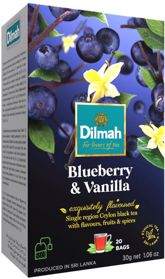 DILMAH BLUEBERRY & VANILLA Flavor Ceylon Black Tea 30g