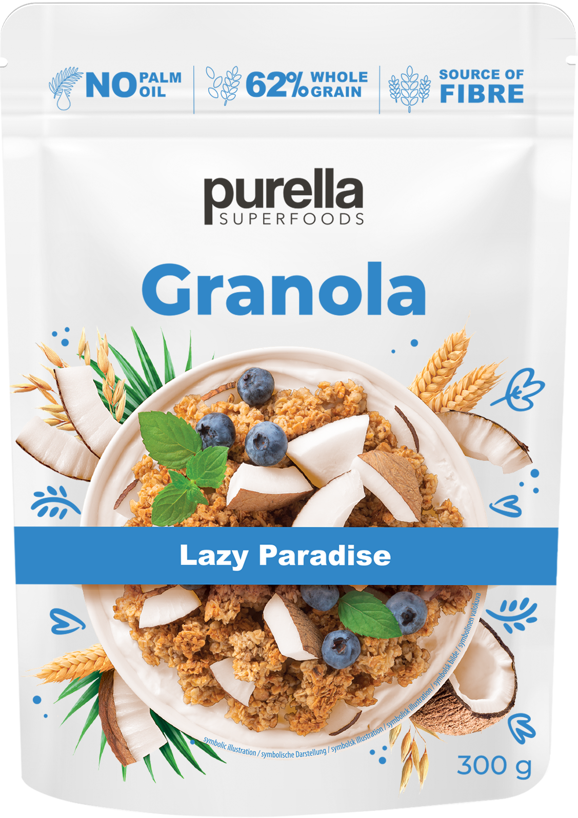 PURELLA Superfoods Lazy Paradise Granola with Blueberries & Coconut 300g