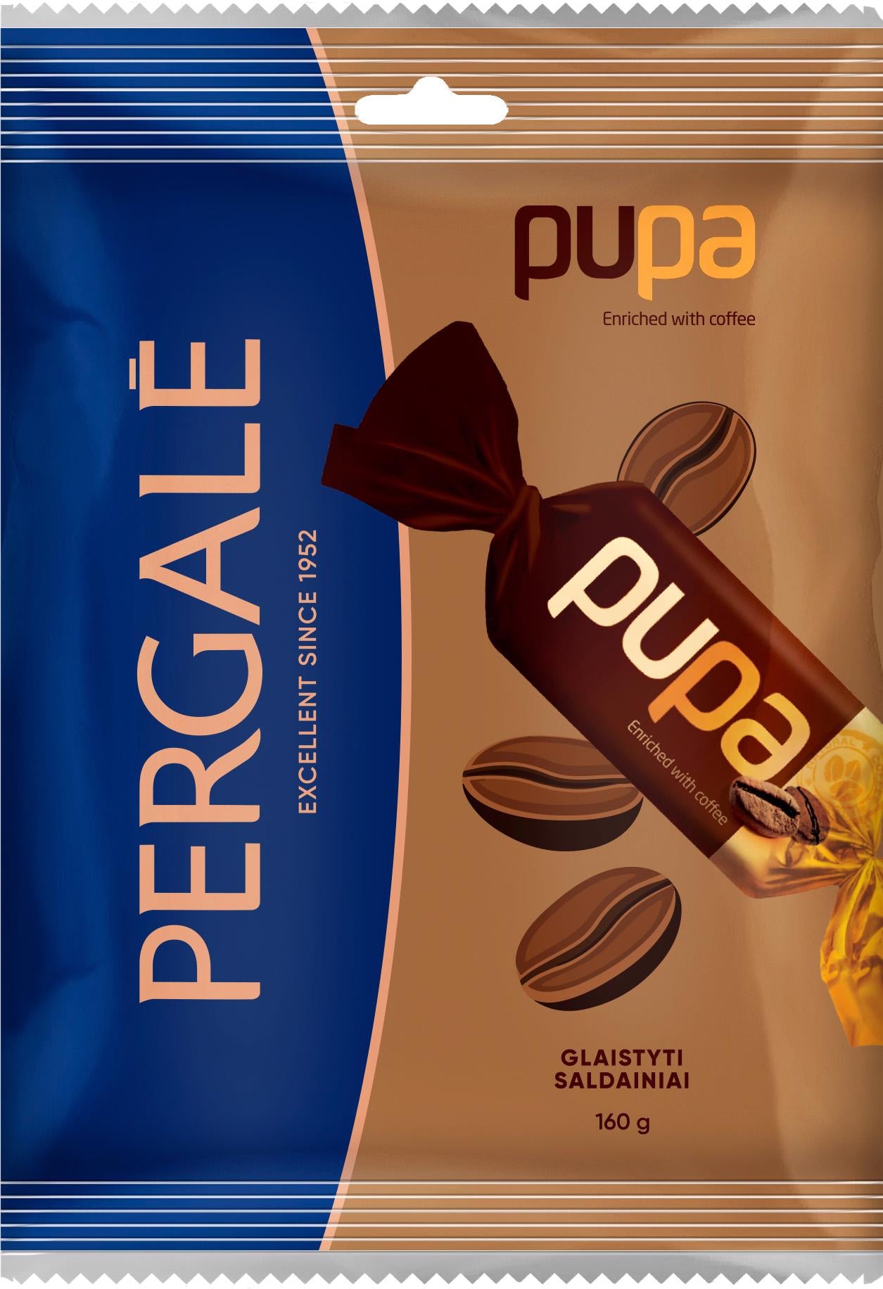 PERGALE PUPA Coffee Flavor Milk Chocolate Candies Party Sweets Bag 160g 5.6oz