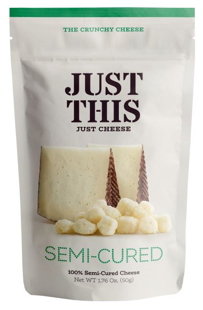 JUST THIS 100% SEMI-CURED Cheese Crunchy Dried Snacks 50g 1.76oz