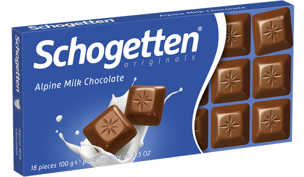 SCHOGETTEN Alpine Milk Chocolate Bar 100g 3.5oz