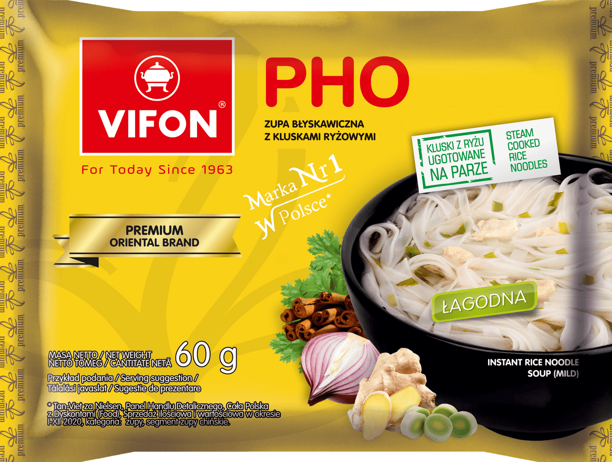 VIFON Instant PHO Soup with Steam Cooked Rice Noodles 60g