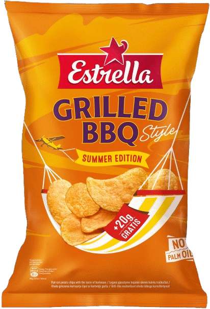 ESTRELLA Grilled BBQ Style Potato Chips 200g