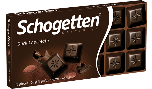 SCHOGETTEN Dark Chocolate Bar 100g 3.5oz