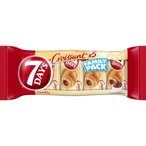 7DAYS Croissants with Cocoa Filling Family Pack 5 x 37g