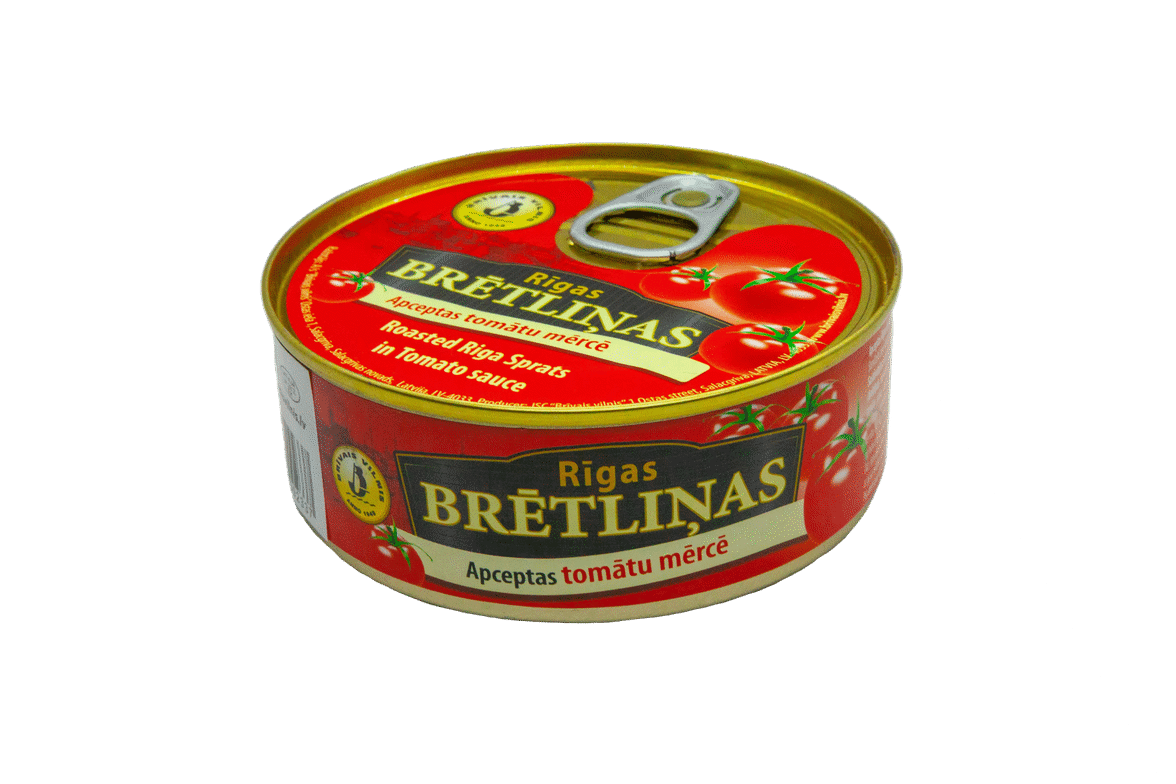 Brivais Vilnis Canned Smoked Big Sprats in Tomato Sauce 240g