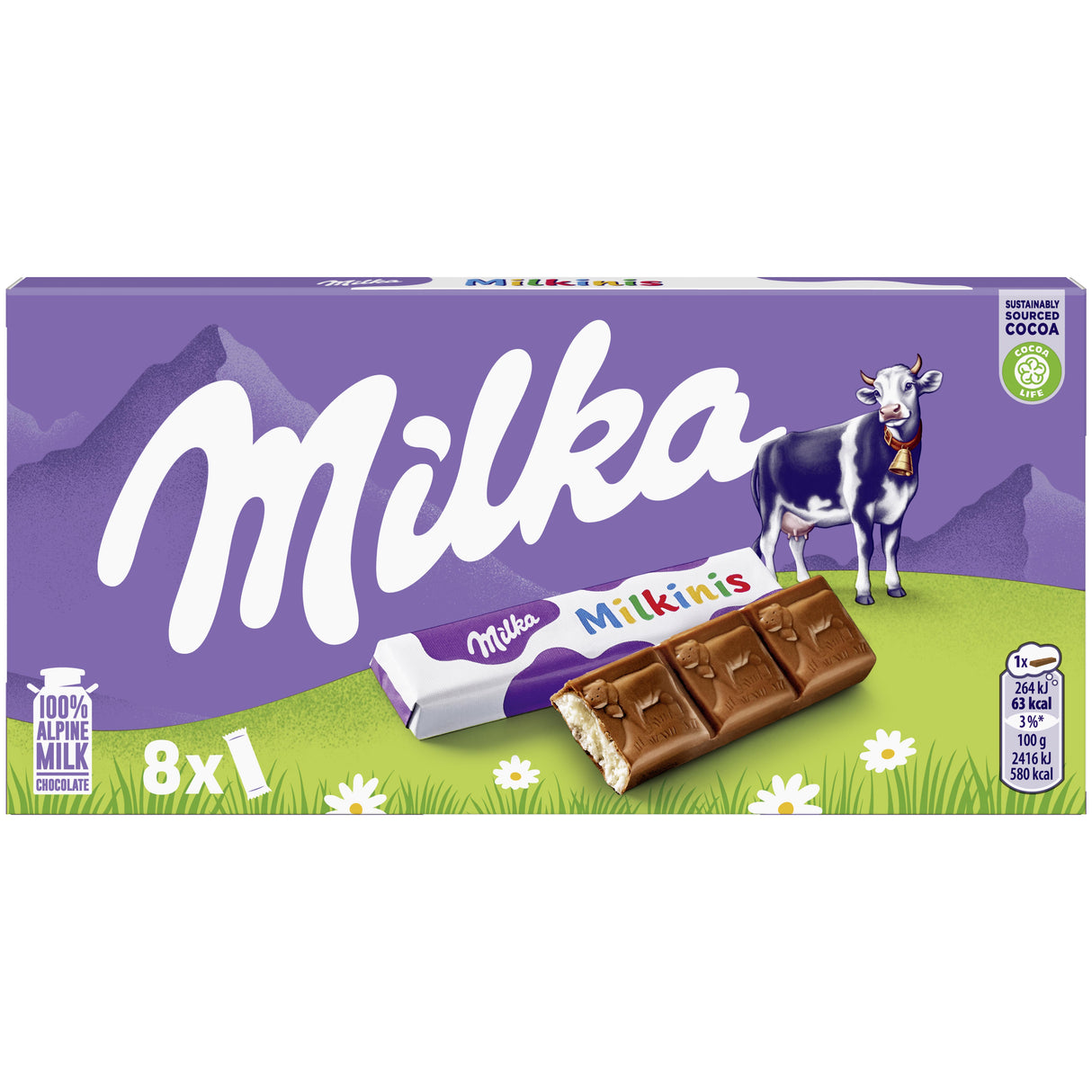 MILKA MILKINIS Swiss Alp Milk Chocolate Bars 87.5g