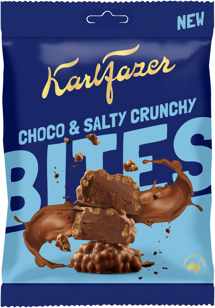 KARL FAZER Choco & Salty Bites Crunchy Milk Chocolate Candies 94g