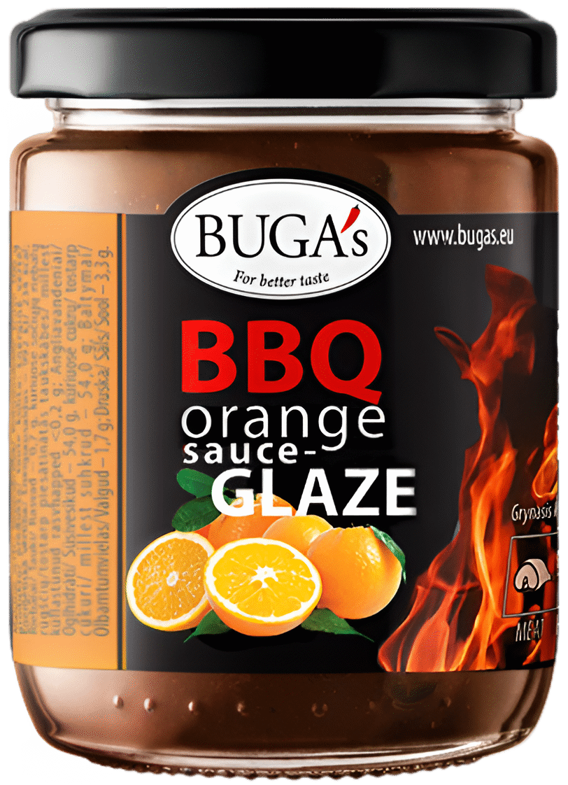 BUGA'S BBQ Orange Sauce Glaze Jar 190g 6.7oz