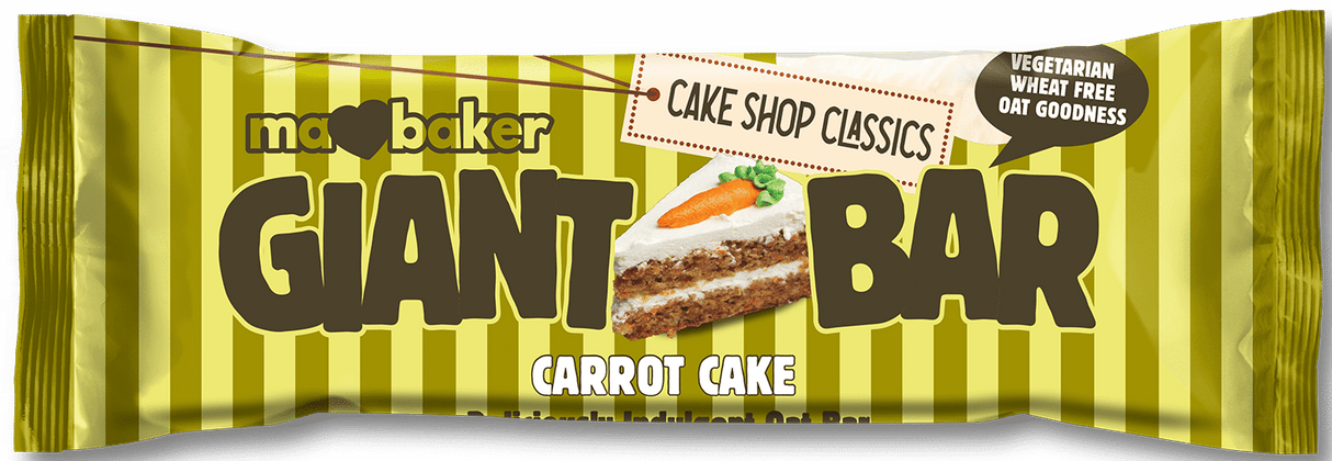 MA BAKER GIANT BAR Carrot Cake Flavor Cereal Bar 100g