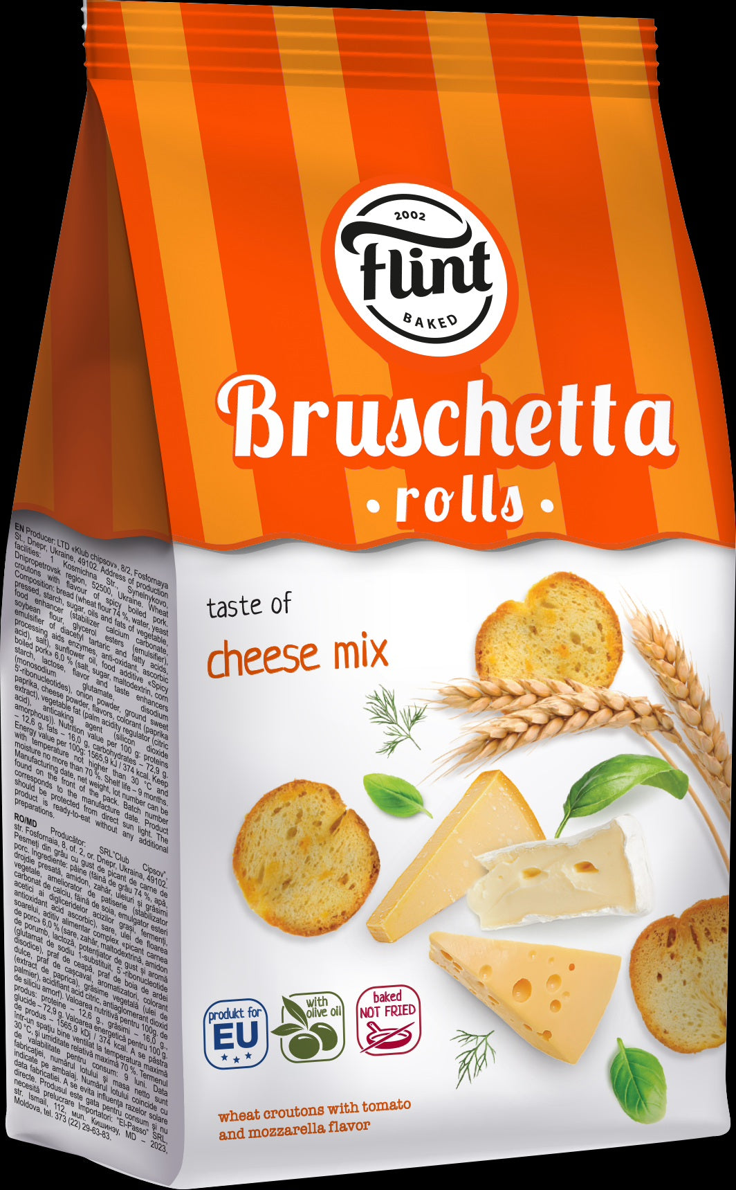 FLINT Bruschetta Rolls Cheese Mix Flavor 65g