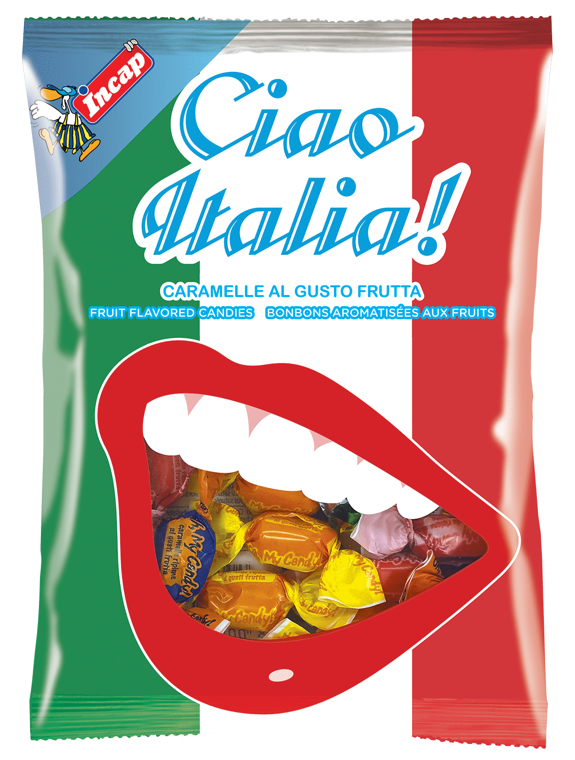 CIAO ITALIA! Fruit Flavor Candies with Filling 200g