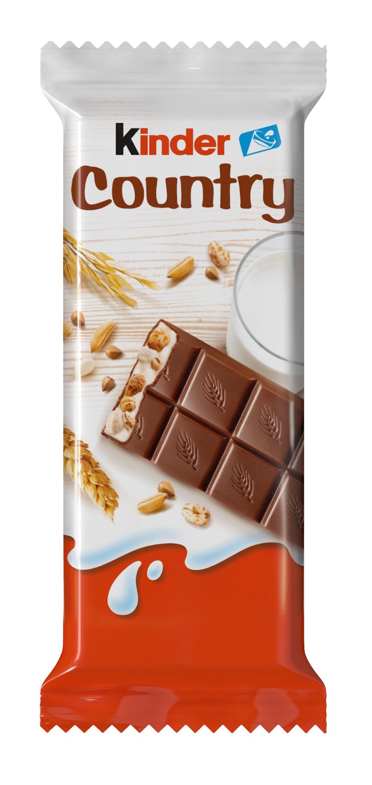 10 KINDER COUNTRY Puffy Rice & Rich Milk Filling Chocolate Bars 23g 0.81oz