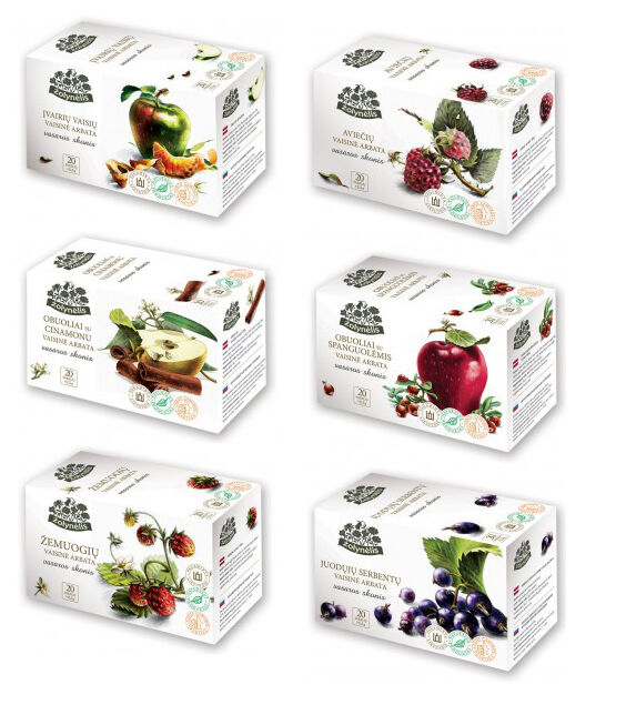 NATURAL ORGANIC Infusion Fruit Tea 6 Boxes Bundle Zolynelis (120 servings total)