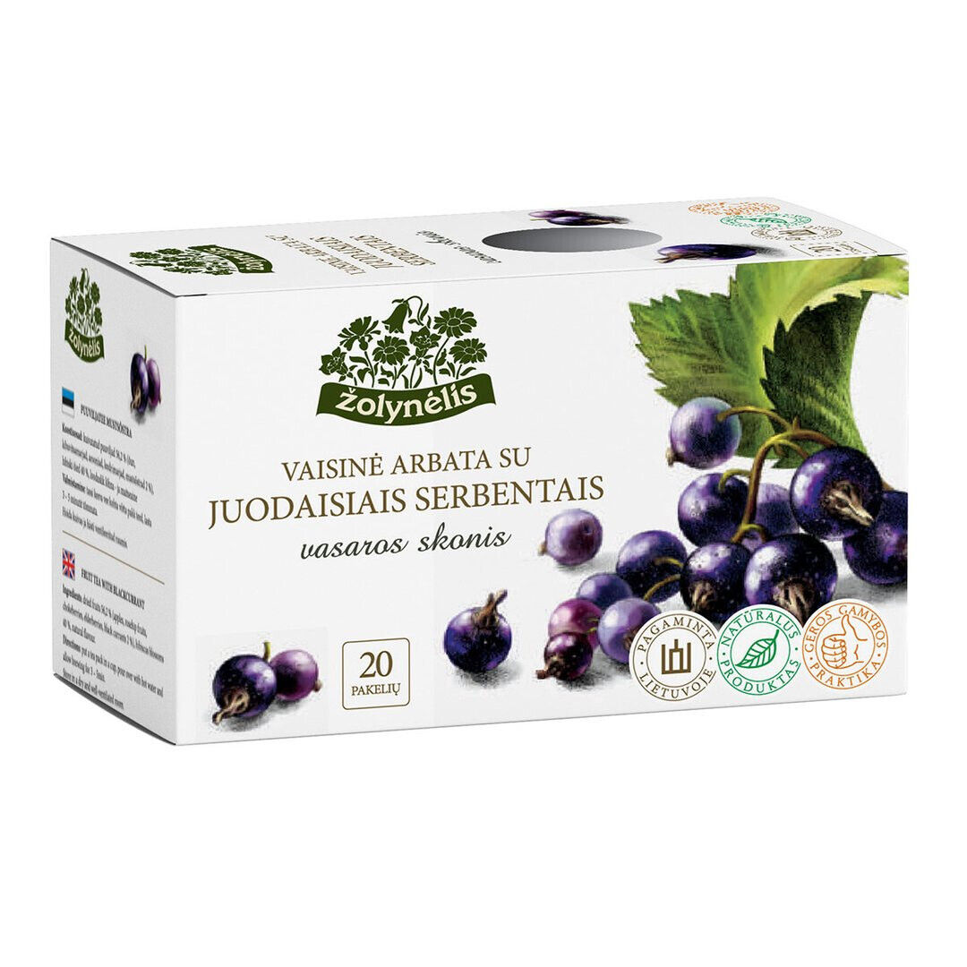 NATURAL ORGANIC BLACKCURRANT Flavor Herbal Infusion 20 Teabags Tea Box Zolynelis