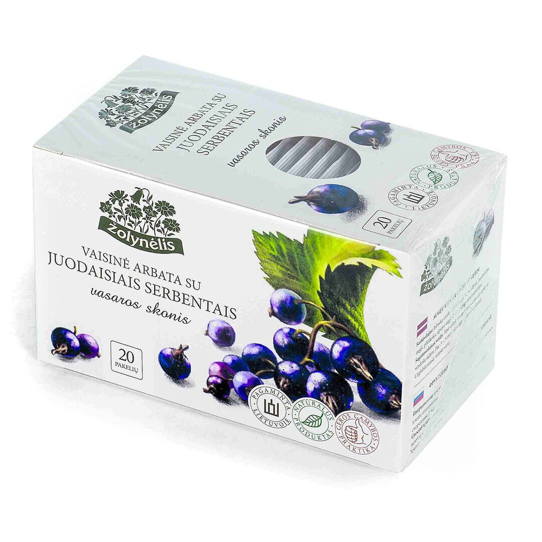 NATURAL ORGANIC BLACKCURRANT Flavor Herbal Infusion 20 Teabags Tea Box Zolynelis