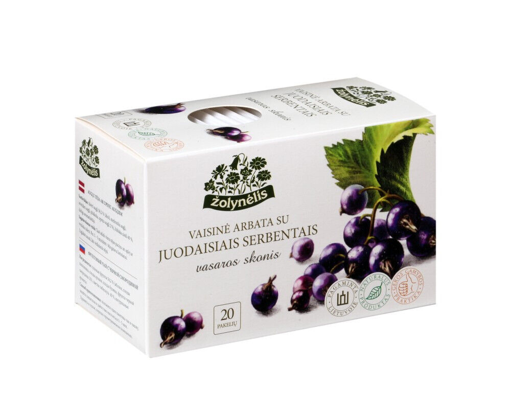 NATURAL ORGANIC BLACKCURRANT Flavor Herbal Infusion 20 Teabags Tea Box Zolynelis