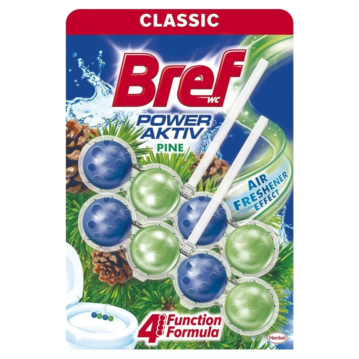 8 BREF WC Rim Blocks Hangers Pine Aroma Toilet Cleaner & Freshener