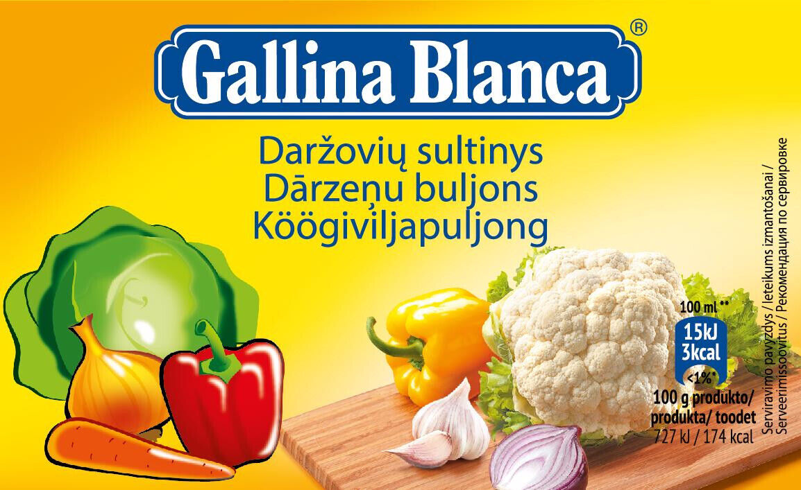 GALLINA BLANCA VEGETABLE Soup Cubes Bouillon Broth 80g 2.8oz