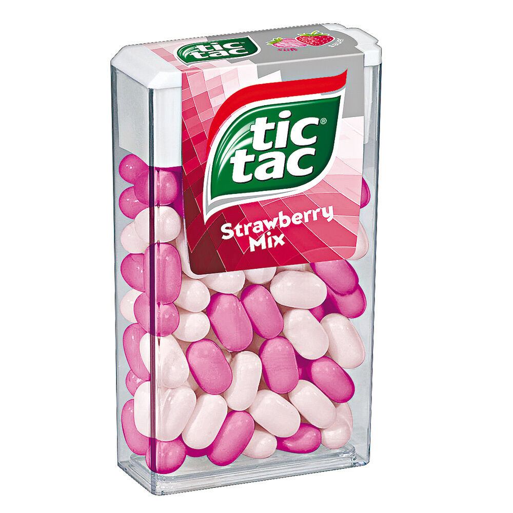24 TIC TAC Strawberry Mix Strawberry Fields Mints Pastilles 18g 0.64oz