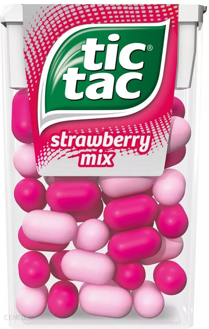 TIC TAC Sweet & Sour Strawberry Mix Pastilles 24 x 18g 0.64oz