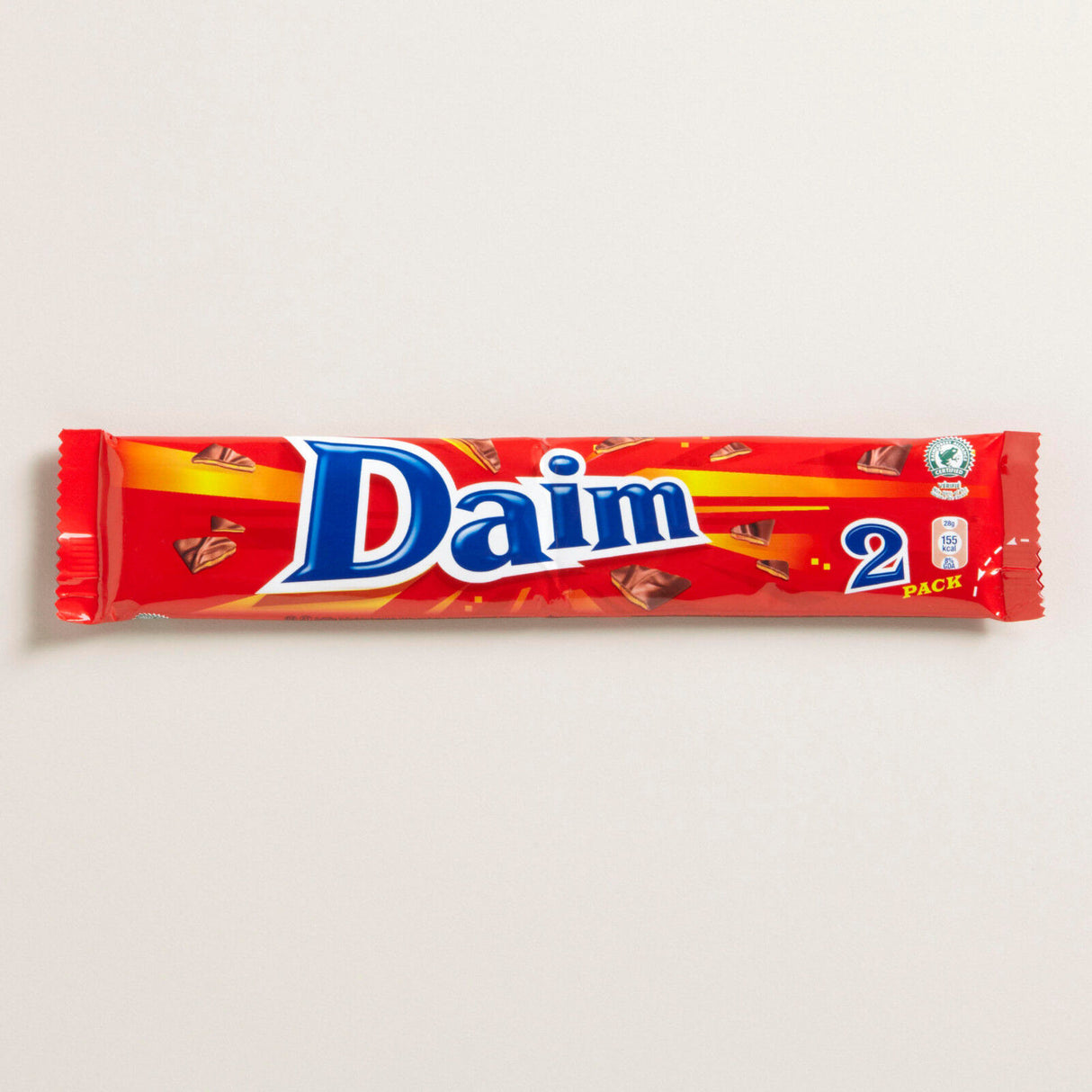 5 DAIM 2PACK Crunchy Almond & Caramel Chocolate Bars European Candy 56g 1.98oz