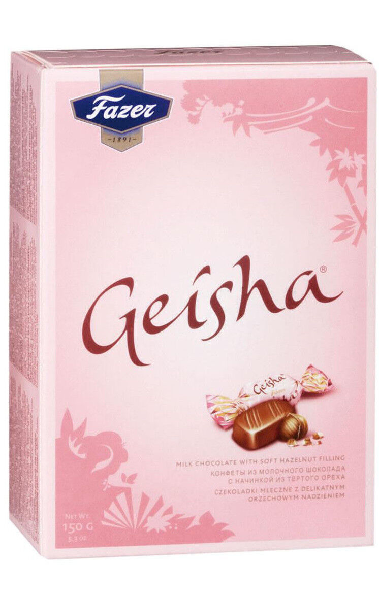FAZER GEISHA Milk Chocolate Pralines with Soft Hazelnut Filling 150g 5.3oz