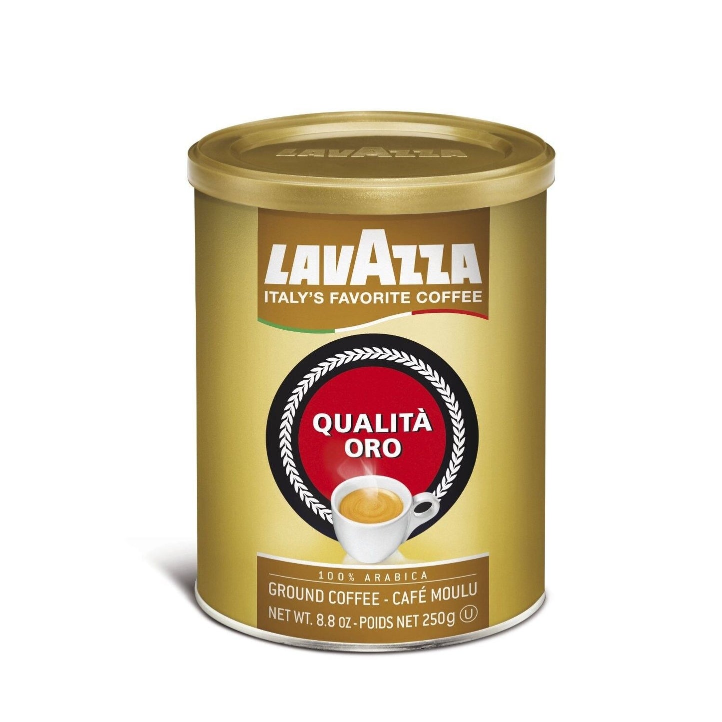 LAVAZZA QUALITA ORO Premium Ground Coffee Medium Roast Arabica Tin 250g 8.8oz