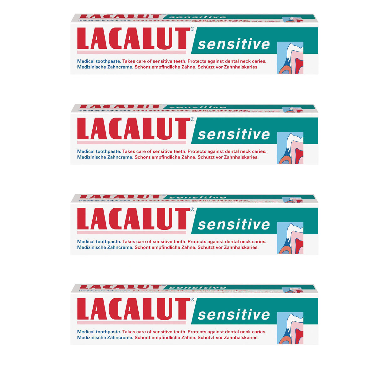 4 LACALUT SENSITIVE Daily Toothpaste Made in Germany 75ml