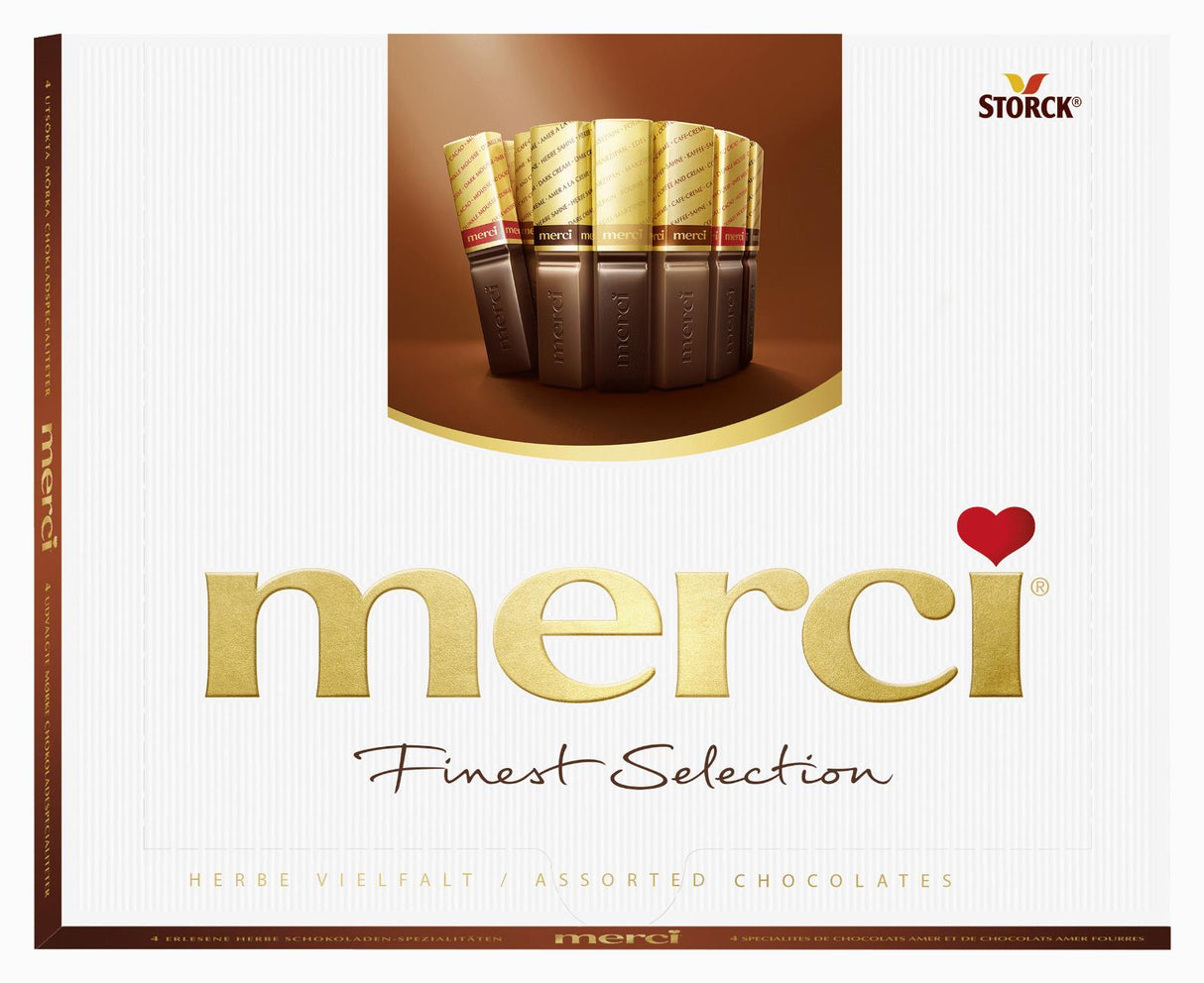 MERCI DARK CHOCOLATE ASSORTMENT Finest Gourmet Selection German Sweets 250g