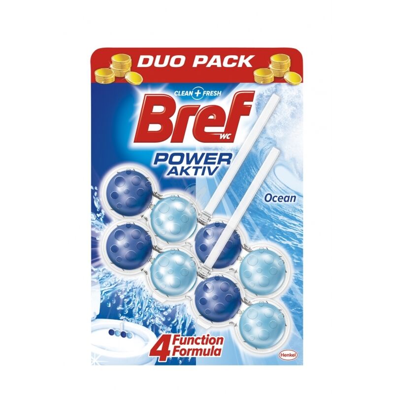 BREF WC Toilet Hangers Cleaners Rim Blocks CLEAN + FRESH Hygiene Power Aktiv