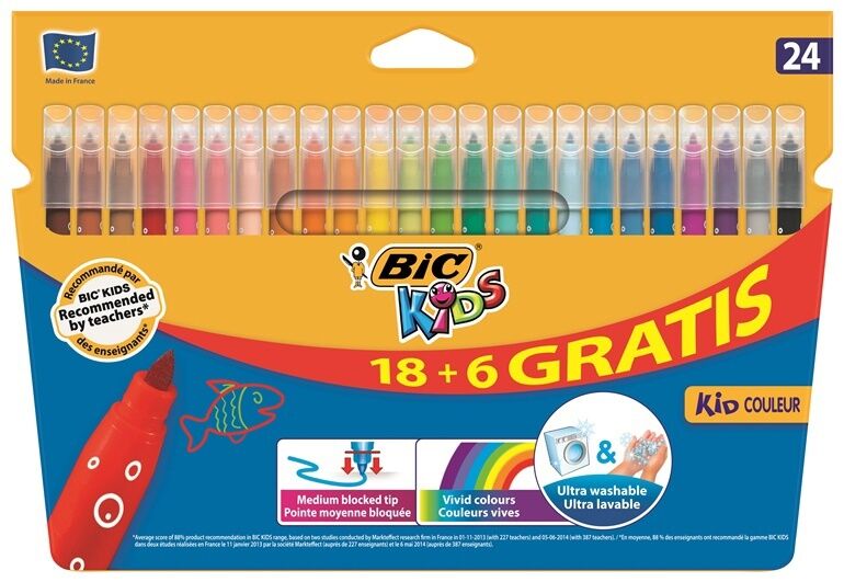 BIC Kids Visa 24-pack Coloring Felt Pens Washable