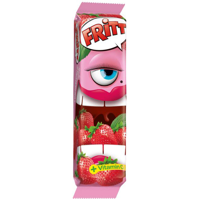 FRITT Strawberry Flavor German Chewy Candy Stripes with Vitamin C 70g 2.5oz
