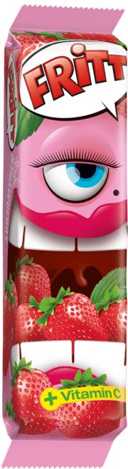 FRITT Strawberry Flavor German Chewy Candy Stripes with Vitamin C 70g 2.5oz