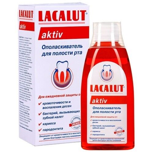 5 LACALUT AKTIV MOUTHWASH Daily Prevention from Gum Infection Plaque Caries