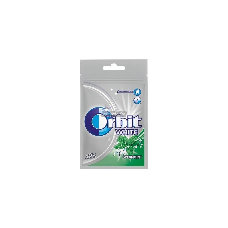 Wrigley's ORBIT WHITE Spearmint Sugarfree Chewing Gum Bag 35g 1.24oz