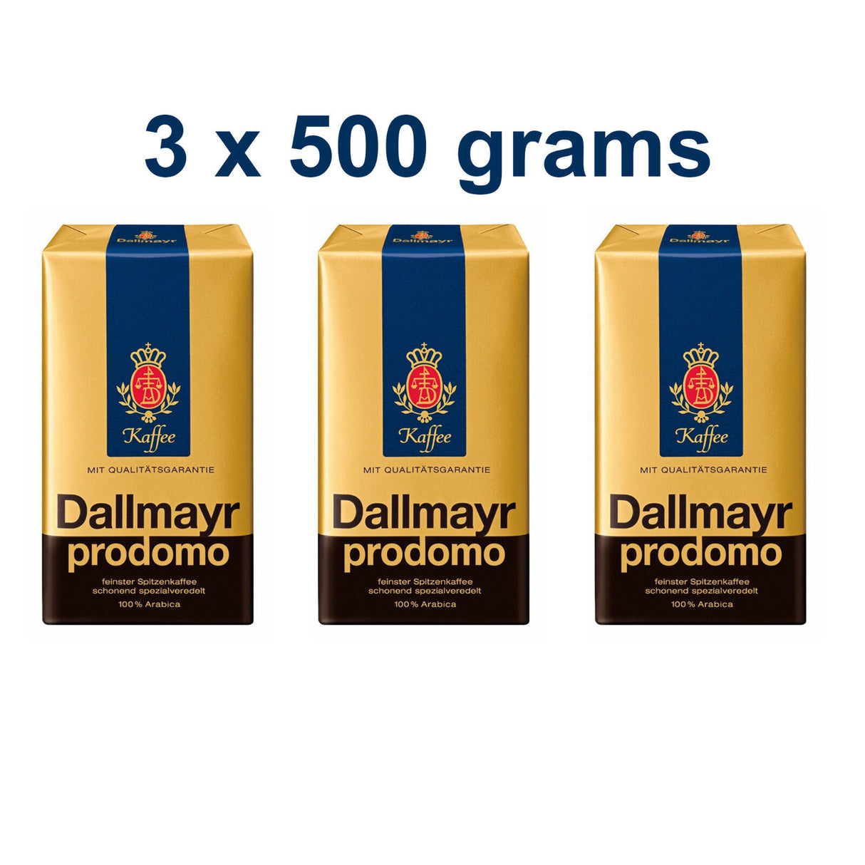 DALLMAYR PRODOMO Ground Coffee German Supplies 3x 500g 17.6oz