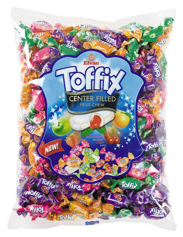 TOFFIX Fruit Flavor Chewy Candies Gift Fillers Party Bag Sweets Candy 1kg Bag