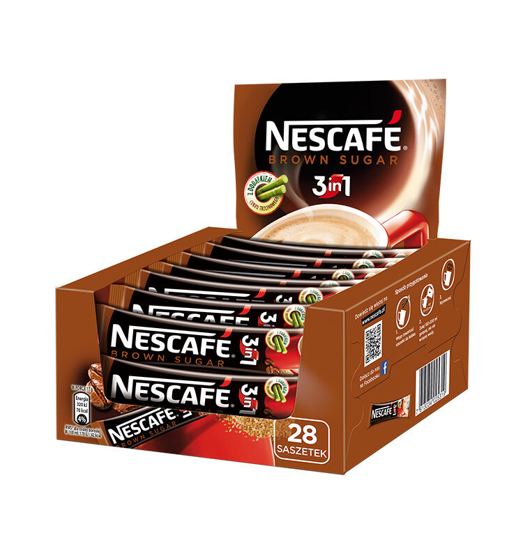 NESCAFE BROWN SUGAR 3in1 Instant Coffee Drink 28 Sticks Box