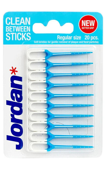 JORDAN CLEAN BETWEEN Rubber Dental Sticks With Soft Bristles 20pcs