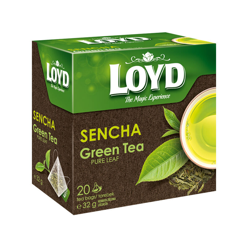 LOYD Sencha Green Tea with Orange, Lemon or Raspberry 20x Silk Pyramid Teabags