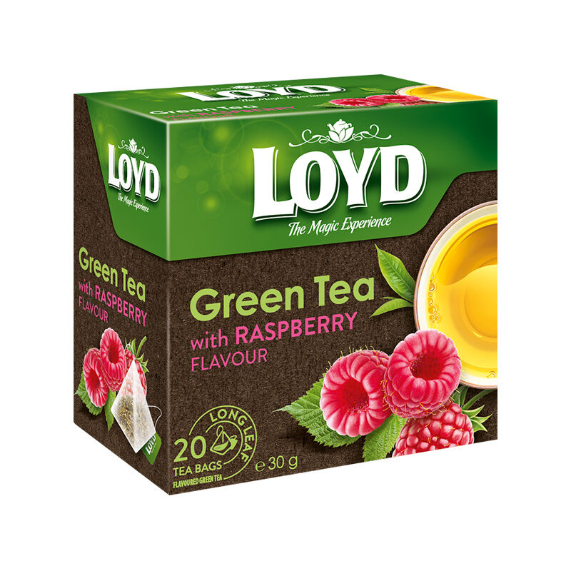 LOYD Sencha Green Tea with Orange, Lemon or Raspberry 20x Silk Pyramid Teabags