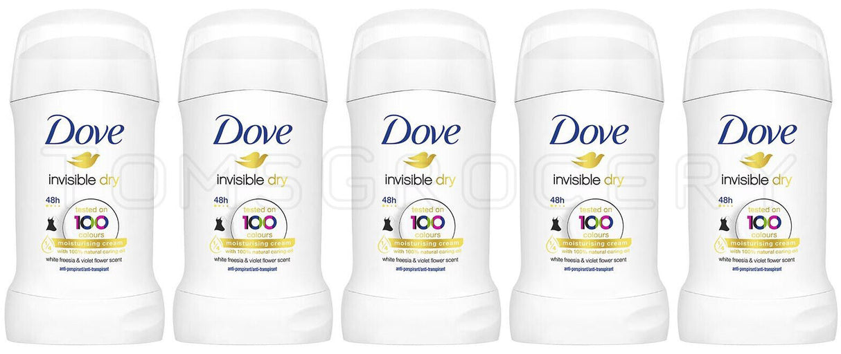 5 DOVE Invisible Dry Anti Marks Deodorant 48h Antiperspirant Stick 40ml