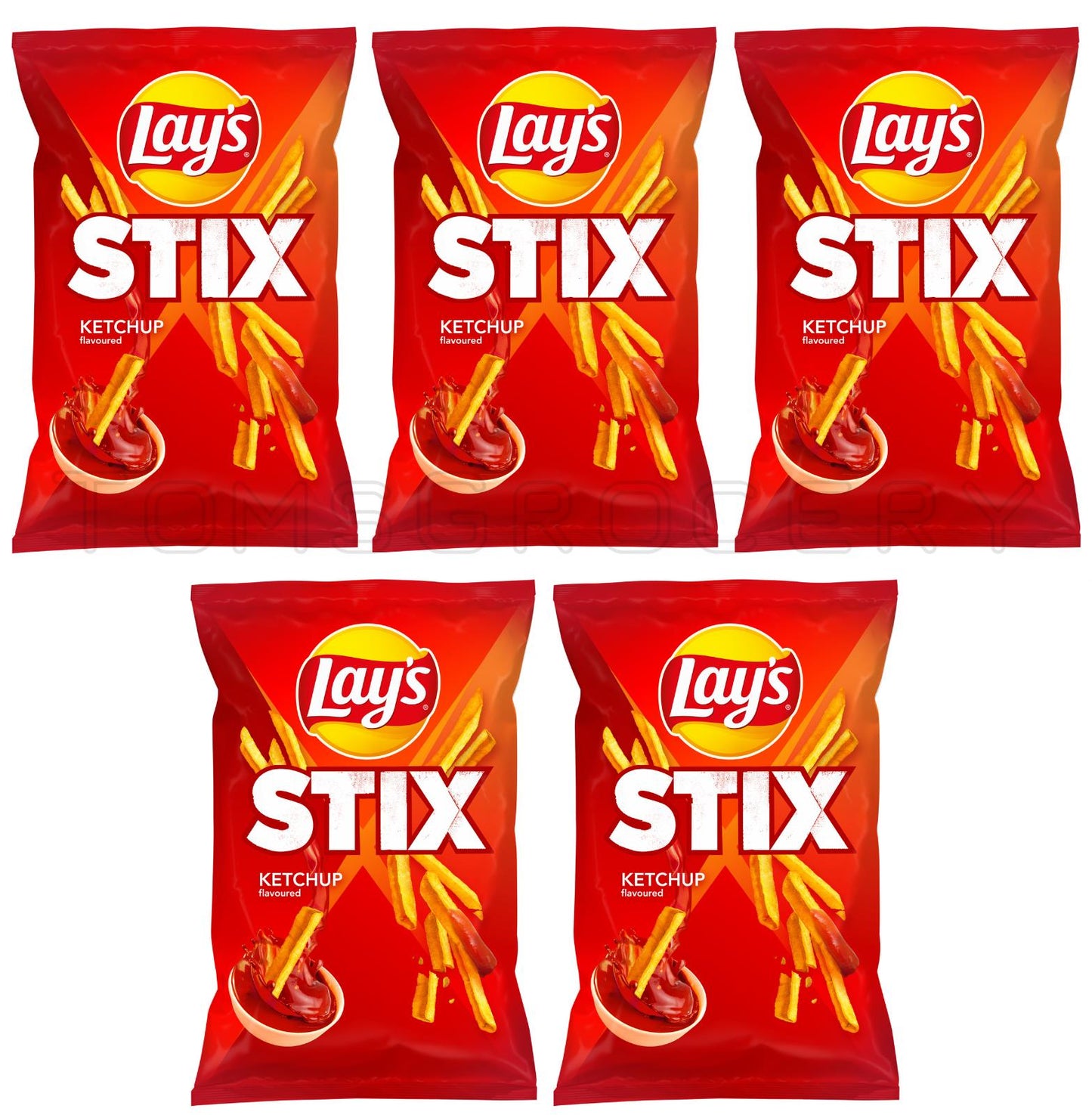 5 LAYS STIX KETCHUP Flavor Potato Chips Crisps Snacks Bags 130g 4.5oz