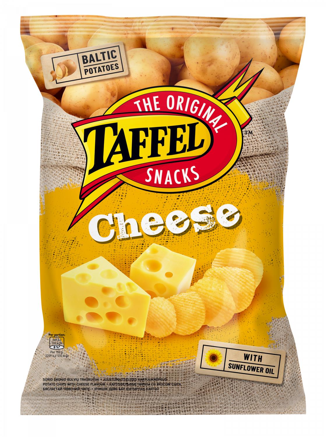 4 x TAFFEL Cheese Flavor Potato Chips European Snacks 130g 4.6oz
