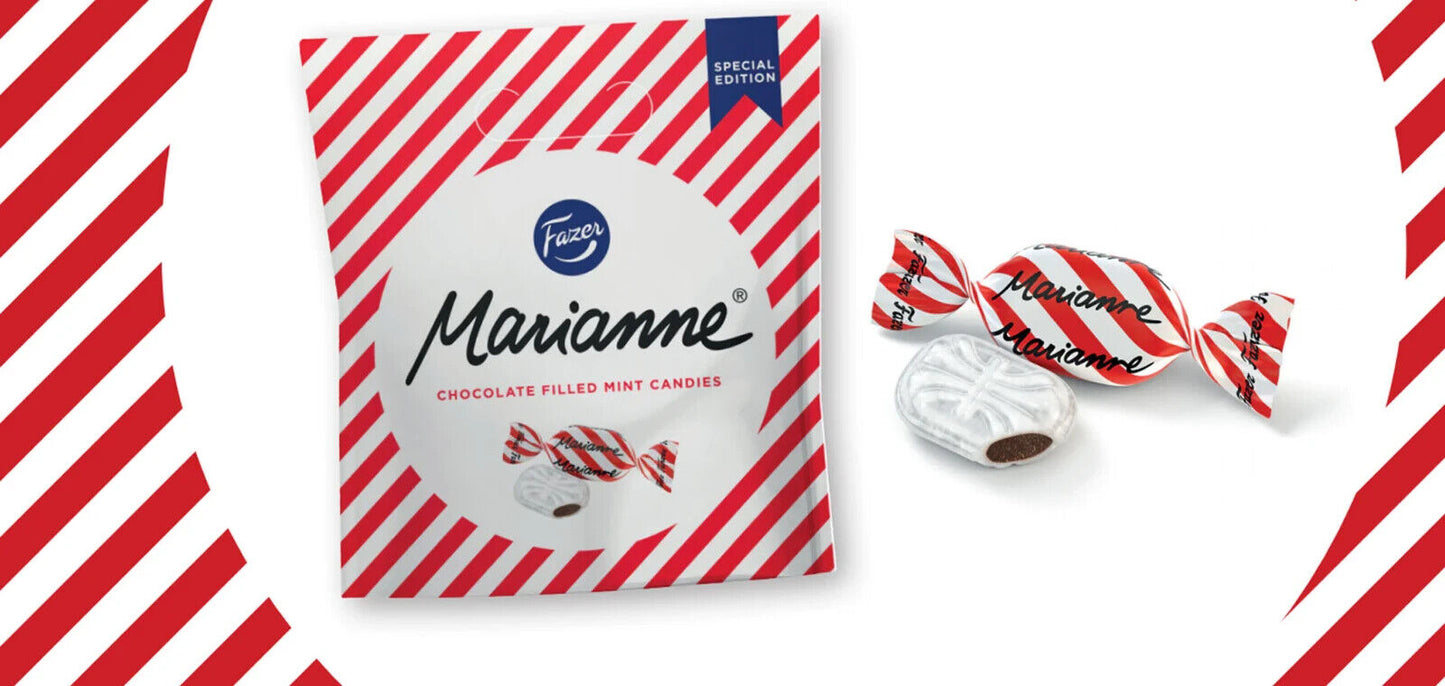 6 FAZER MARIANNE Chocolate Filled Mint Flavor Candies 120g 4.2oz