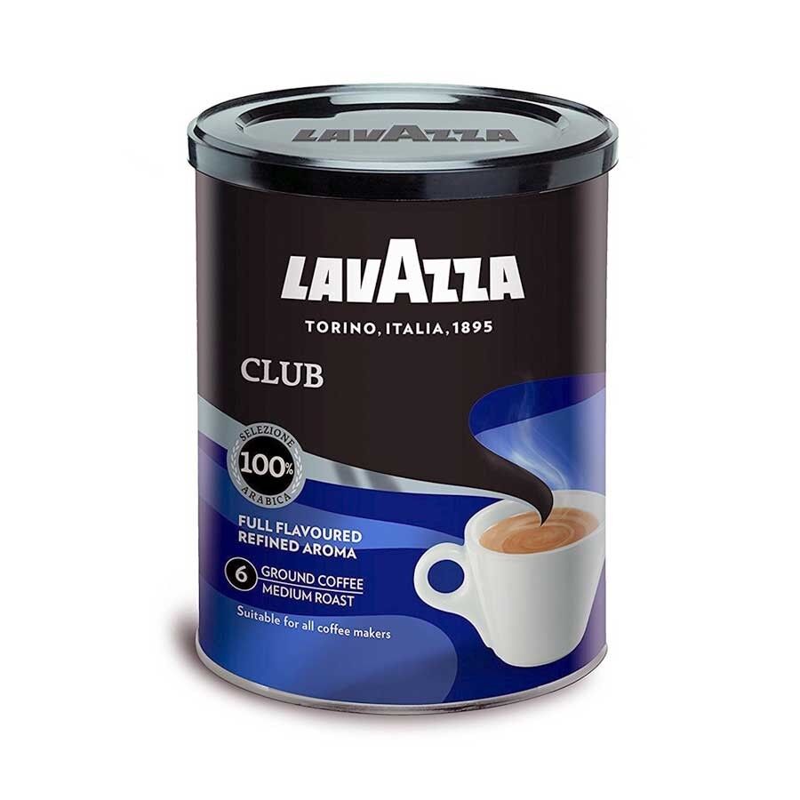 4 x LAVAZZA CLUB Medium Roast Ground Coffee Premium Arabica Tin 250g 8.8oz