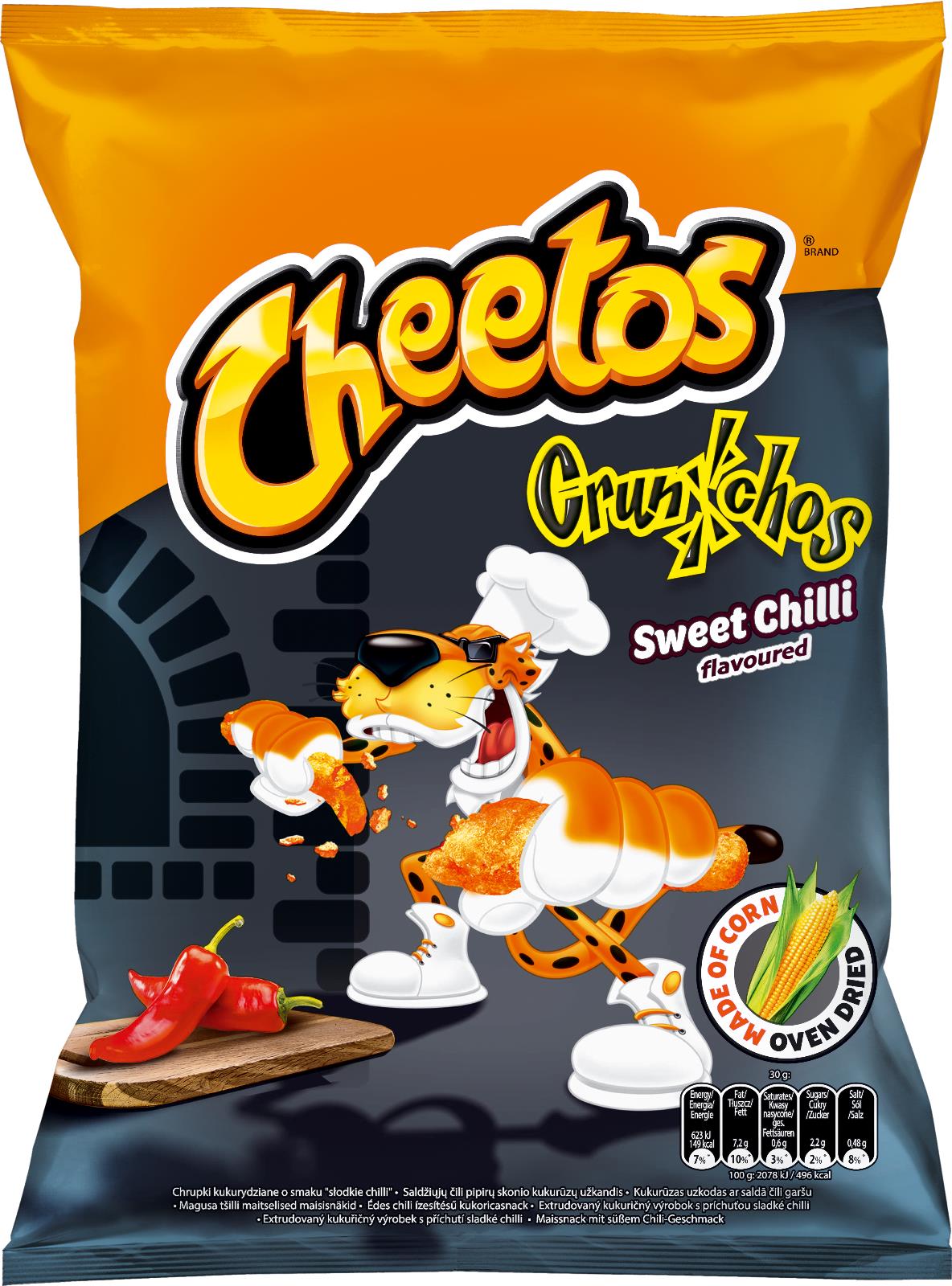 CHEETOS Crunchos Sweet Chili Flavor Puffed Snacks 165g 5.8oz
