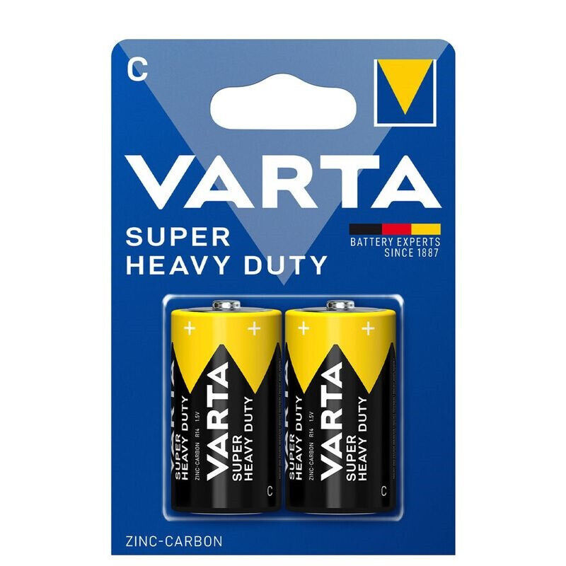 4 VARTA SUPER HEAVY DUTY Size C R14 MN1400 2014 Batteries 1.5V