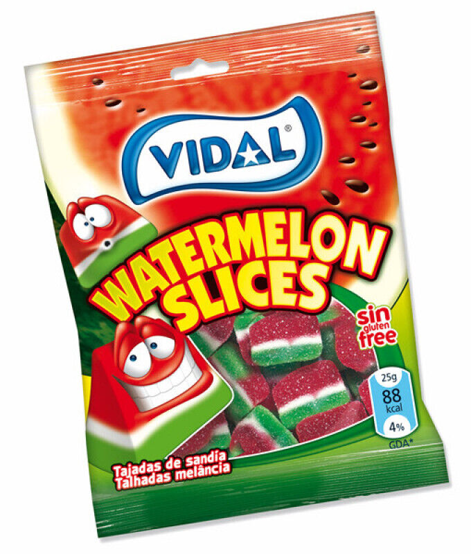 Watermelon Slices Sugar Coated Refreshing Gummi Candy Gluten Free Bulk Sweets